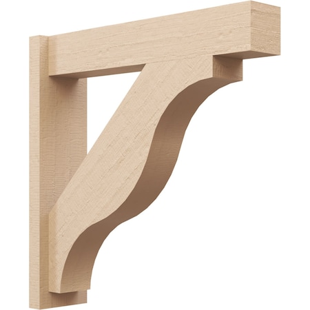 Ekena Millwork 5 1/2-in W x 24-in D x 24-in H Funston Block Rough Cedar Woodgrain TimberThane Outlooker, Primed Tan OUTUR055X24X24FST44RCPR